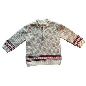 Janie & Jack | Janie and Jack Fair Isle Half Zip Sweater